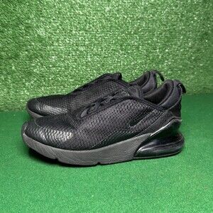 Nike Air Max 270 Triple Black AO2372-006 Preschool Kids Size 2.5Y